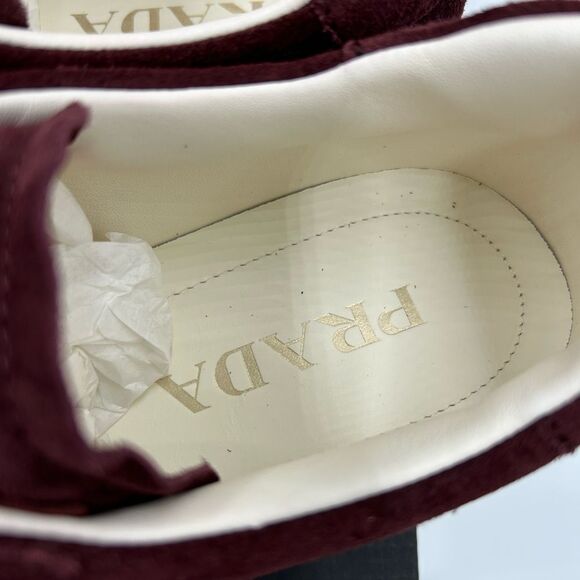 Men's Prada triangle logo suede sneakers size 9 US made in Italy - Picture 9 of 11